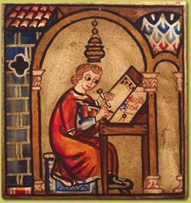 Libros y más libros ( bibliotecas medievales) Scriptorium-medieval-los-c3batiles